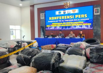 Lanal Tanjungbalai Asahan Gagalkan Penyelundupan Barang Ilegal dari Malaysia Senilai Rp 1,5 Miliar