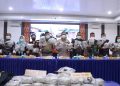 Barang Bukti 76 Kilogram Sabu dan Dua Kurir Ditangkap Polres Asahan