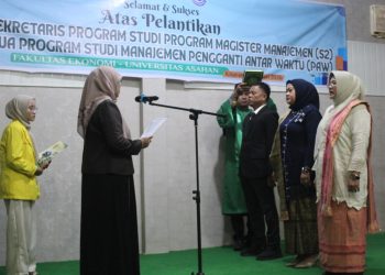 Dekan FE UNA Lantik Pimpinan Prodi Manajemen dan Magister Manajemen, Wakil Bupati Asahan Hadir Beri Dukungan