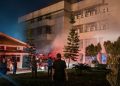 Kantor Bupati Indragiri Hilir, Riau Terbakar